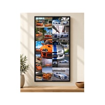 Asfaltın Efsaneleri Toyota Supra & Nissan Skyline R34 Kolaj Posteri Jdm Araba Posteri 21x30 Cm Çerçevesiz