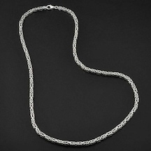 Gümüş Kral Zincir - 7 Mm Köşeli (502405263)