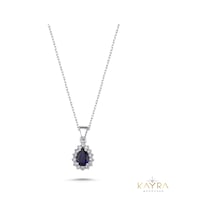 Safir Ve Pırlantalı Kolye Pçk28