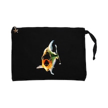 Pirana Balık Siyah Clutch Astarlı Cüzdan / El Çantası Siyah
