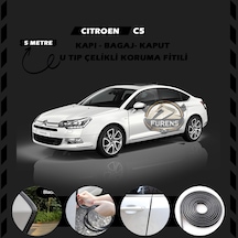 Citroen C5 Oto Araç Kapı Koruma Fitili 5 Metre Parlak Siyah Renk