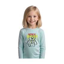 Fyk Kids Kız Çocuk Happınes Yazı Baskılı Yuvarlak Yaka Sweatshirt Mint Yeşili