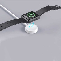 Beyaz Akıllı Saat Wireless Type-c Şarj Kablosu 1m-zore