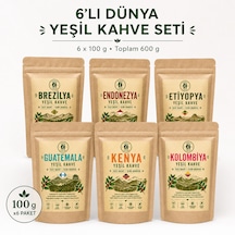 Dünya Kahveleri Yeşil & Çiğ Kahve Keşif Seti 6 X 100 Gr Çekirdek Kahve