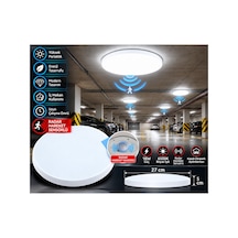 18w Radar Hareket Sensörlü Led Glop Armatür 6500k Beyaz Işık 27 Cm Sıva Üstü Otomatik Yanan Tavan Lambası - 939006523 Diğer
