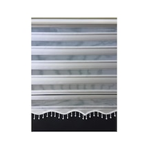 Gümüş Grisi Boncuklu Zebra Stor Perde Gümüş Grisi - 97805974 Gümüş Grisi