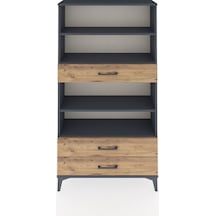 Arges Dolap 4 Raflı 3 Çekmeceli 88x30x163 Antrasit-çam Antrasit Arges Dolap 4 Raflı 3 Çekmeceli 88x30x163 Antrasit-çam Antrasit