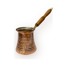 5 Kişilik Bakır Cezve Ahşap Kulp
