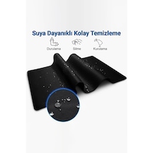 Sonictouch Kara Kedi Sarı Siyah Gamer Oyuncu Dikişsiz Sıvı Geçirmez Klavye Mouse Pad 32x70cm Mousepad