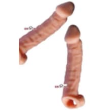 Erofoni Yeni Nesil Ucu 7 Cm Dolgulu Ultra Süper Realistik 20 Cm Kaliteli Uzatmalı Penis Kılıfı