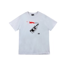 Onyx Baskılı Unisex %100 Pamuk Beyaz T-shirt Beyaz