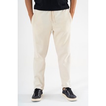Souris Erkek Krem Modern Fit Casual Jogger Pantolon Pike Dokulu Mevsimlik