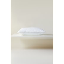 Ocean Home Textile %100 Pamuk Kumaş Kaz Tüyü Konforunda Saten Biyeli 900 Gr Mikrojel Yastık 50 X 70 Cm Beyaz