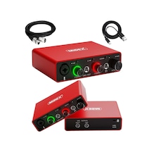 Midex GLX-700RD XLR Üst Segment Usb Stüdyo Ses Kartı 2 Giriş 2 Çıkış 24bit/192kHz