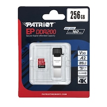 Patriot Ep Ddr200 256gb Microsdxc V30 A2 Hafıza Kartı + Usb-a/usb-c Kart Okuyucu Pef256gep33mcx