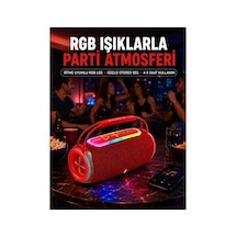20w Güçlü Ses Çift Sürücülü Rgb Led Işıklı Bluetooth 5.3 Hoparlör Standart