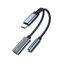 Wealthglow 2'si 1 Arada Usb C - 3,5mm Kulaklık Jakı Adaptörü Es4ıob