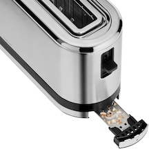 Kitchenminis Uzun Hazneli 7 Isı Ayarlı Çelik Ekmek Kızartma Makinesi