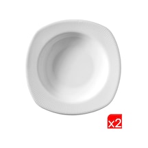 Kütahya Porselen Çisil Çukur Tabak 22cm Csl22ck00 2 Li Krem