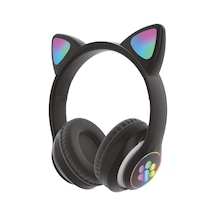 5.0 Kedi Kulak Üstü Bluetooth Kulaklık Siyah