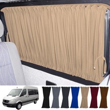 Pandami Mercedes Sprinter W906 Orta 2006-2018 Uyumlu Krem Raylı Oto Perde Takımı