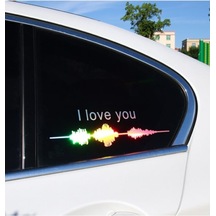 Renkli Renk Kalp Ritim Kelebek Cam Araba Cam Sticker