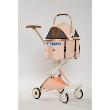 Tommy Evcil Hayvan Arabası Gold Pembe 83 X 48.5 X 110 Cm Max 10 Kg