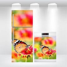 Buzdolabı Ve Bulaşık Makinesi Kapak Sticker Folyo Kaplama Kelebek (313364104)