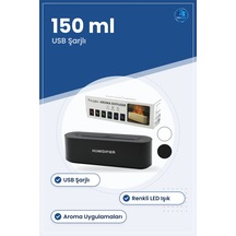 Hava Nemlendirici 150 Ml Usb Dikdörtgen Renkli Led Aroma Diffüzer