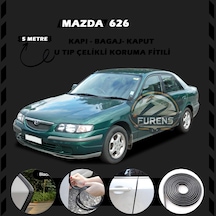 Mazda 626 Oto Araç Kapı Koruma Fitili 5 Metre Parlak Siyah Renk