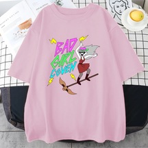 Flood Of Style Kötü Kız Cadılar Bayramı Kadın Erkekler Harajuku Grafik T Shirt Yüksek Kalite Rahat Saf Pamuk Pembe