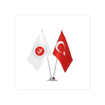 Diyanet İşl. Bşk. ve Türk Bayrağı İkili Masa Bayrak Takımı