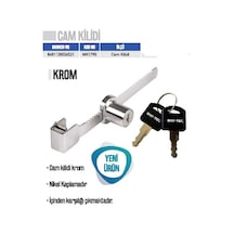 Bay-tec Cam Kilidi Sürgülü Krom 2 Anahtarlı