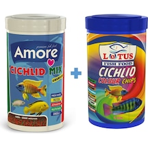Cichlid Mix Granules ve Malawi Cichlid Colour 2x1000ml Balık Yemi