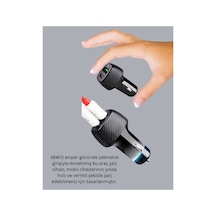 Erskompakt Tasarımlı Type-c + Usb Girişli Araç Şarj Başlığı