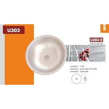 Ekosan Y30 - Yuvarlak Karavan. Tekne Evyesi Sifon Gri