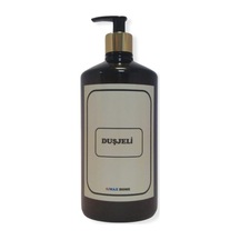 Amber Cam Görünümlü Plastik Şişe Pompalı 1000 Ml Duş Jeli Etiketli Amber Amber