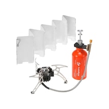 Ankatek Açık Kamp Çoklu Akaryakıt Sobası, 500 Ml Benzinli Yakıt Şişesi Ve 9 Plakalı Kamp Ocağı Ön Cam Dizel Alkol İçin Gümüş Gümüş