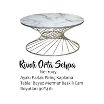 Brc Rivoli Orta Sehpa Model 1045 Beyaz Mermer Desen Cam Trans Brc Rivoli Orta Sehpa Model 1045 Beyaz Mermer Desen Cam Trans