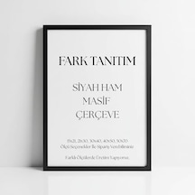 Fark Tanıtım Premium Masif Çam Çerçeve - 3mm Mdf Arkalık - 500 Mikron Kırılmaz Şeffaf Pvc Ön Koruma - Şık Ve Dayanıklı Duvar Ahşap Çerçevesi Siyah, 30cm X 40cm Açık Bej