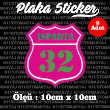 32 Isparta İl Şehir Plaka Sticker Futbol Spor Kulüb