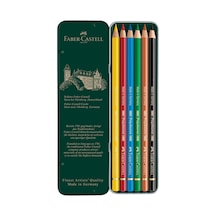 Polychromos Boya Kalemi,6'lı,yüksek Kaliteli Pigment,suya Dayanıklı,kolay Kırılmaz Çok Renkli