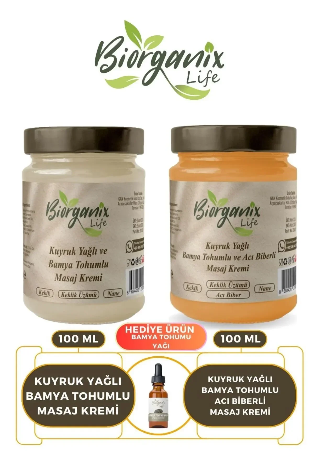 Kuyruk Yağlı Ve Bamya Tohumu Yağlı Acı Biberli Avantaj Paketi 100 Ml