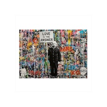 Aşk Ve Graffiti Dekoratif Mdf Tablo