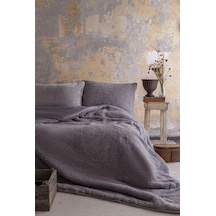 Apricitas Basic Softly Terracotta Tek Kişilik Yorgan Uyku Seti Gri