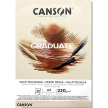 Canson Çizim Bloğu Graduate Mıx Medıa Natural 30 Syf A5 220 Gr