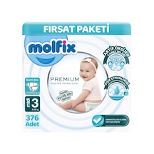 Molfix Premium 3 Beden Bebek Bezi Ultra Fırsat Paketi 94x4 376 Adet 3 Numara