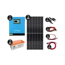 Güneş Enerjisi Solar Paketi 3kVA İnverter 450W Güneş Paneli 150Ah Jel Akü