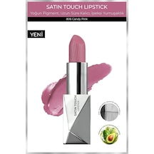 Uzun Süre Kalıcı Nemlendirici Pürüzsüz Etkili Yarı Mat Ruj Satin Touch Lipstick 806 Candy Pink Çok Renkli