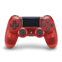 PS4 Uyumlu Joystick Oyun Kolu V2 Kırmızı Şeffaf